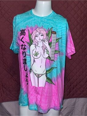 Avenger Teal Tie-Dye Graphic Tee
